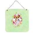 thumbnail image 1 of Carolines Treasures CK4315DS66 Jack Russell Terrier Design1 Green Flowers Wall or Door Hanging Prints 6x6 multicolor, 1 of 1
