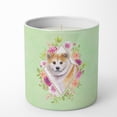 thumbnail image 1 of Carolines Treasures CK4343CDL Shiba Inu Soy Candle 10 oz Decorative Gift Scented Soy Candles for Home Green Flowers 10, 1 of 2