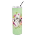thumbnail image 1 of Carolines Treasures CK4371TBL20 Shih Tzu Puppy Green Flowers Stainless Steel 20 oz Skinny Tumbler 20 oz multicolor, 1 of 3