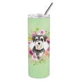 thumbnail image 1 of Carolines Treasures CK4382TBL20 Schnauzer Design2 Green Flowers Stainless Steel 20 oz Skinny Tumbler 20 oz multicolor, 1 of 3