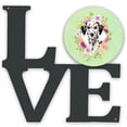 thumbnail image 1 of Carolines Treasures CK4402WALV Dalmatian Green Flowers Metal Wall Artwork LOVE 12X12 multicolor, 1 of 2