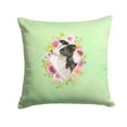 thumbnail image 1 of Carolines Treasures CK4418PW1414 Border Collie Green Flowers Fabric Decorative Pillow  14Hx14W multicolor, 1 of 4