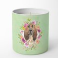 thumbnail image 1 of Carolines Treasures CK4419CDL Bloodhound Soy Candle 10 oz Decorative Gift Scented Soy Candles for Home Green Flowers 10, 1 of 2