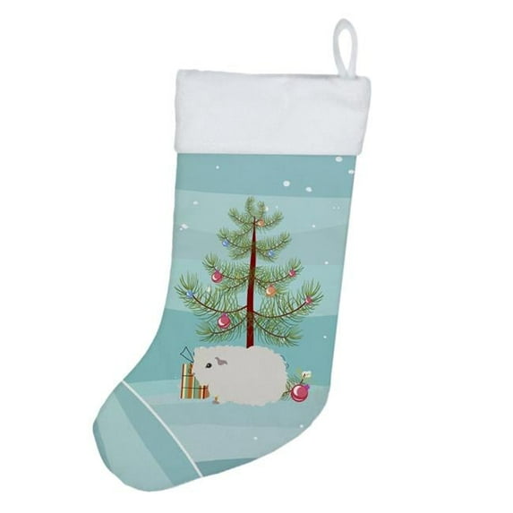 Merino Guinea Pig Merry Christmas Christmas Stocking 13.5 in x 18 in