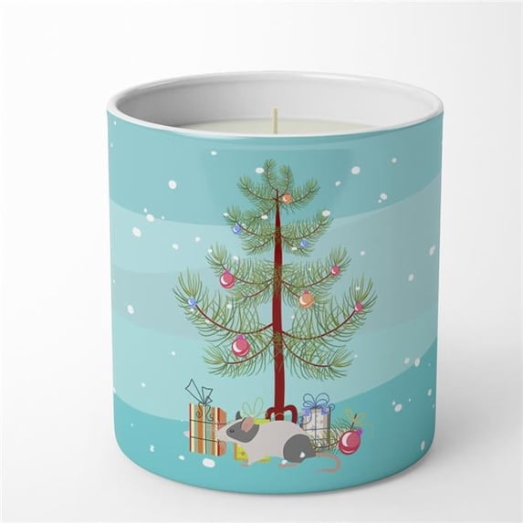 Carolines Treasures CK4463CDL 3.75 x 3.25 in. Unisex Japanese Mouse Merry Christmas 10 oz Decorative Soy Candle