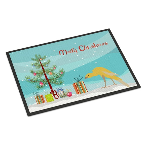 Carolines Treasures CK4477JMAT Belgian Hunchback Canary Merry Christmas Door Mat Indoor Rug or Outdoor Welcome Mat 24x36