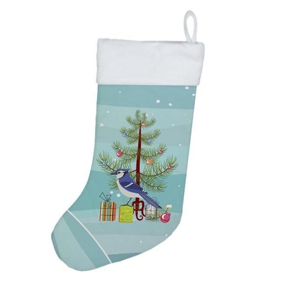 Jay Bird Merry Christmas Christmas Stocking 13.5 in x 18 in