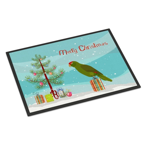 Amazon Parrot Merry Christmas Door Mat