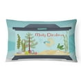 thumbnail image 1 of Carolines Treasures CK4525PW1216 Elephant Ear Betta Merry Christmas Canvas Fabric Decorative Pillow, 12H x16W,, 1 of 4