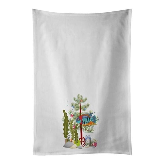 Severum Merry Christmas White Kitchen Towel Set of 2 19 in x 28 in