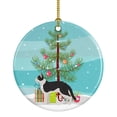 thumbnail image 1 of Bicolour Aegean Cat Merry Christmas Ceramic Ornament 2.8 in x 2.8 in, 1 of 3