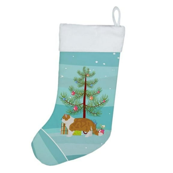 Exotic Shorthair #1 Cat Merry Christmas Christmas Stocking 13.5 in x 18 in