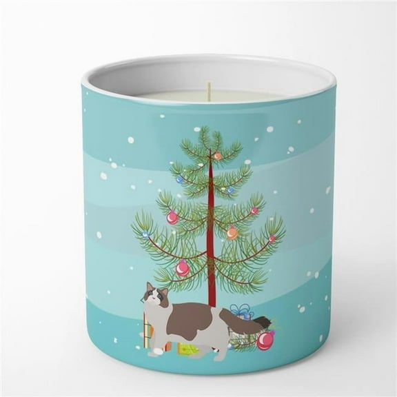 Carolines Treasures CK4694CDL 3.75 x 3.25 in. Unisex Ragdoll No.3 Cat Merry Christmas 10 oz Decorative Soy Candle