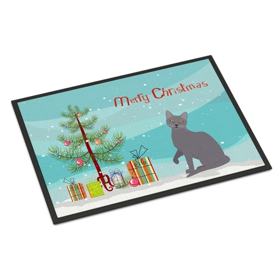 Korat Cat Merry Christmas Door Mat
