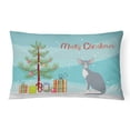 thumbnail image 1 of Carolines Treasures CK4785PW1216 Peterbald Cat Merry Christmas Canvas Fabric Decorative Pillow, 12H x16W, multicolor, 1 of 4