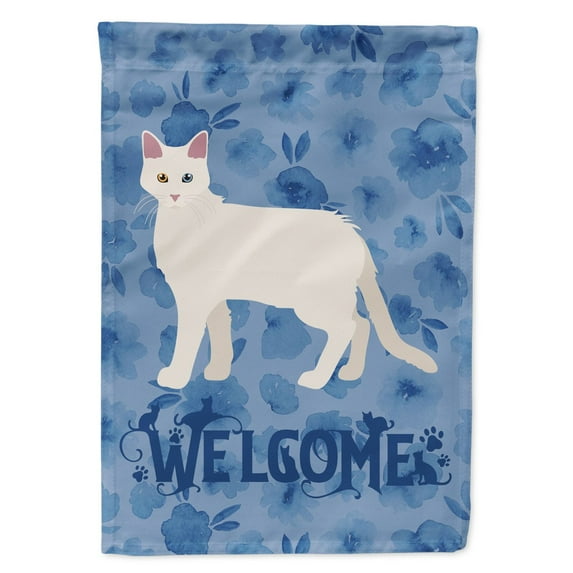 Carolines Treasures CK4824GF Aphrodite Giant 1 Cat Welcome Flag Garden Size Small multicolor