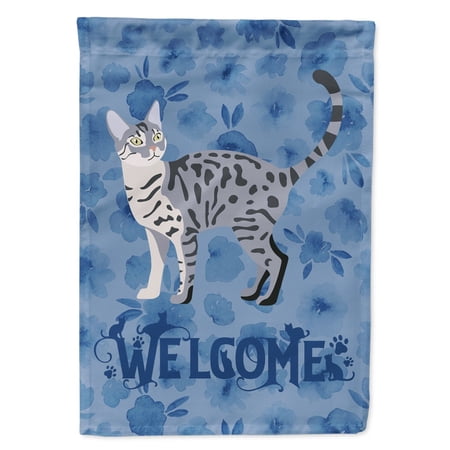 Carolines Treasures CK4844GF California Spangled 1 Cat Welcome Flag Garden Size Small multicolor