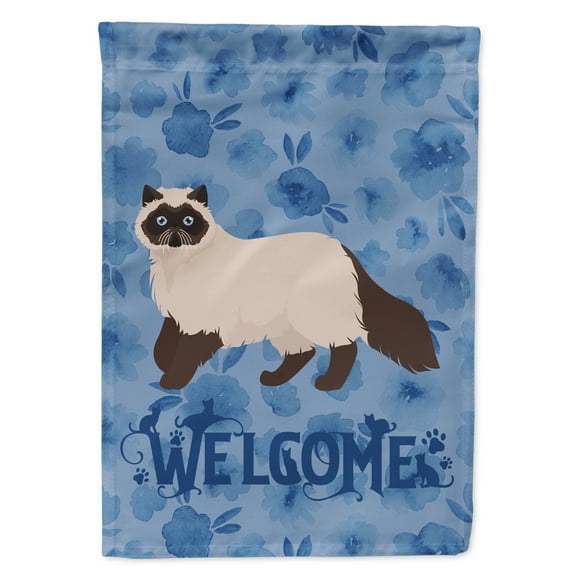 Carolines Treasures CK4859CHF Colorpoint Persian Hymalayan Cat Welcome Flag Canvas House Size Large multicolor