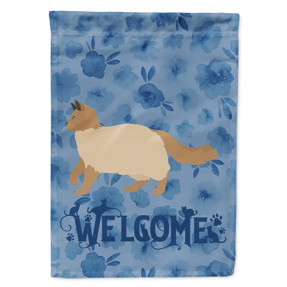 Carolines Treasures CK4959CHF Ragdoll 2 Cat Welcome Flag Canvas House Size Large multicolor