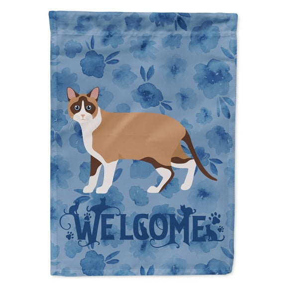Carolines Treasures CK4985GF Snowshoe Cat Welcome Flag Garden Size Small multicolor