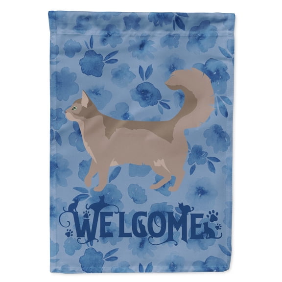 Carolines Treasures CK4989GF Somali 2 Cat Welcome Flag Garden Size Small multicolor