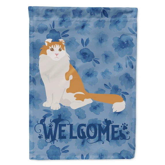 Carolines Treasures CK5007GF American Curl Cat Welcome Flag Garden Size Small multicolor