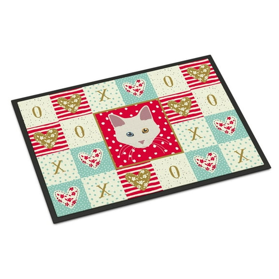 Carolines Treasures CK5084MAT Aphrodite Giant Cat Love Door Mat Indoor Rug or Outdoor Welcome Mat 18x27 Doormat 27"L x