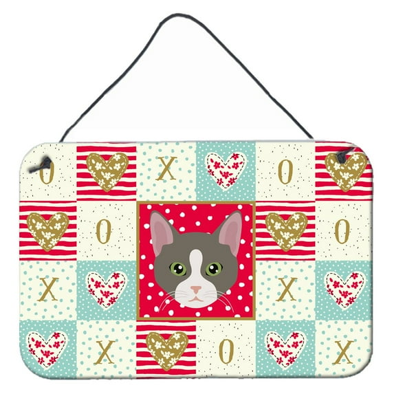 Carolines Treasures CK5092DS812 Brazilian Shorthair Cat Love Wall or Door Hanging Prints 8x12 multicolor