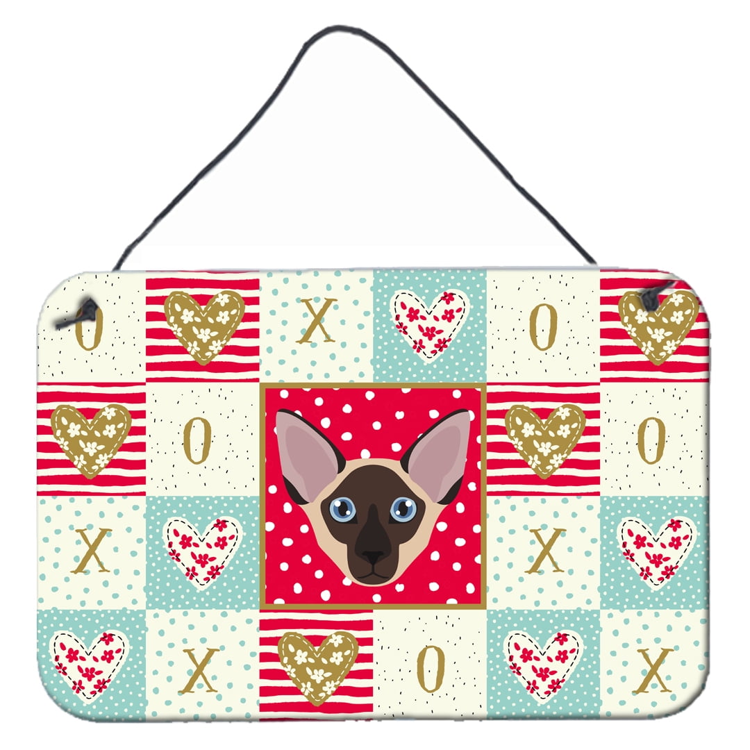 Carolines Treasures CK5106DS812 Colorpoint Shorthair Cat Love Wall or Door Hanging Prints 8x12 multicolor
