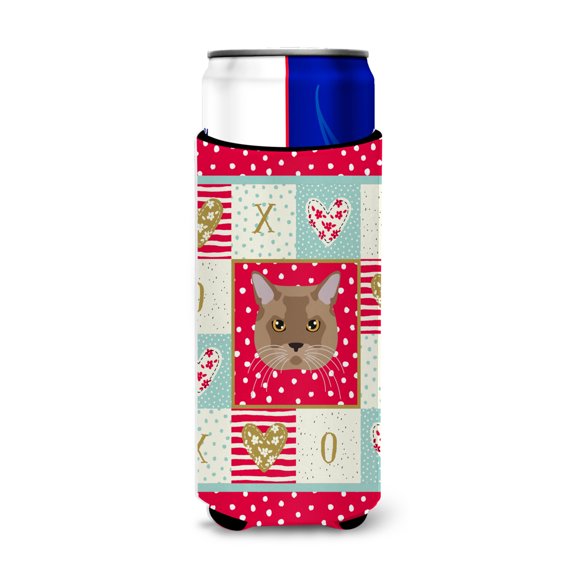 Carolines Treasures CK5115MUK European Burmese Cat Love Ultra Hugger for slim cans Slim Can multicolor
