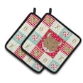 thumbnail image 1 of Carolines Treasures CK5121PTHD Highlander Lynx Cat Love Pair of Pot Holders, 7.5HX7.5W, multicolor, 1 of 4