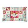 thumbnail image 1 of Carolines Treasures CK5127PW1216 La Perm Cat Love Canvas Fabric Decorative Pillow, Red, 12H x16W, multicolor, 1 of 3