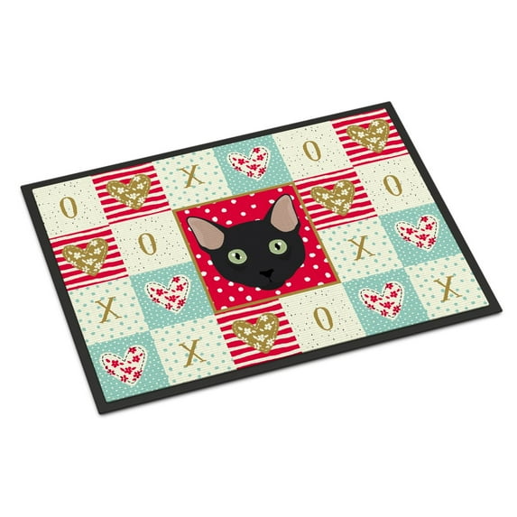 Carolines Treasures CK5131MAT Mandalay Cat Love Door Mat Indoor Rug or Outdoor Welcome Mat 18x27 Doormat 27"L x 18"W
