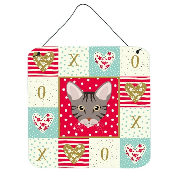 Carolines Treasures CK5138DS66 Ocicat Cat Love Wall or Door Hanging Prints Red 6HX6W multicolor