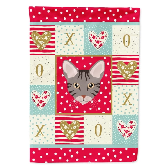 Carolines Treasures CK5138GF Ocicat Cat Love Flag Garden Size Small multicolor