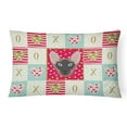 thumbnail image 1 of Carolines Treasures CK5141PW1216 Oriental Bicolor Cat Love Canvas Fabric Decorative Pillow, Red, 12H x16W, multicolor, 1 of 3