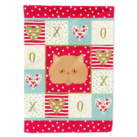 Carolines Treasures CK5146CHF Persian Modern Cat Love Flag Canvas House Size Large multicolor