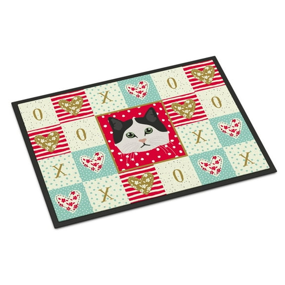 Carolines Treasures CK5152JMAT Ragamuffin Cat Love Door Mat Indoor Rug or Outdoor Welcome Mat 24x36 Doormat 36"L x 24"W