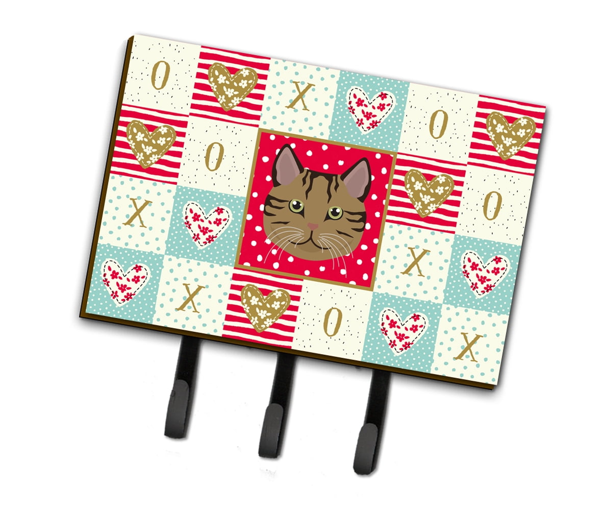 Carolines Treasures CK5159TH68 Scottish Straight Cat Love Leash or Key Holder Red Triple Hook multicolor