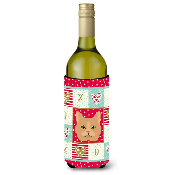 Carolines Treasures CK5160LITERK Selkirk Rex Cat Love Wine Bottle Hugger Wine Bottle multicolor