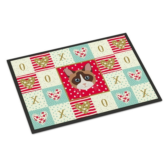 Carolines Treasures CK5167JMAT Snowshoe Cat Love Door Mat Indoor Rug or Outdoor Welcome Mat 24x36 Doormat 36"L x 24"W