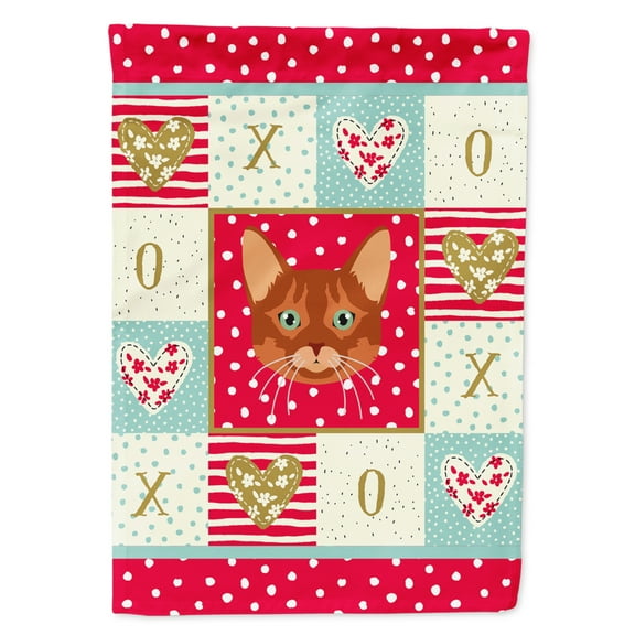 Carolines Treasures CK5169GF Somali Cat Love Flag Garden Size Small multicolor