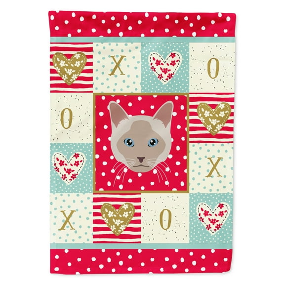 Carolines Treasures CK5172CHF Thai lilac Cat Love Flag Canvas House Size Large multicolor