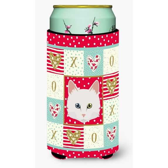 Carolines Treasures CK5175TBC Turkish Angora Cat Love Tall Boy Hugger Tall Boy multicolor