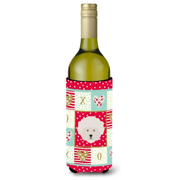 Carolines Treasures CK5185LITERK Bichon Fris? Love Wine Bottle Hugger Wine Bottle multicolor