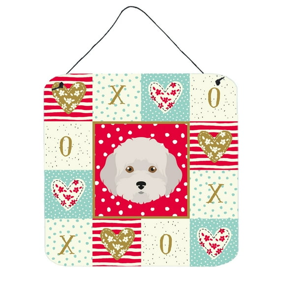 Carolines Treasures CK5193DS66 Cyprus Poodle Love Wall or Door Hanging Prints Red 6HX6W multicolor