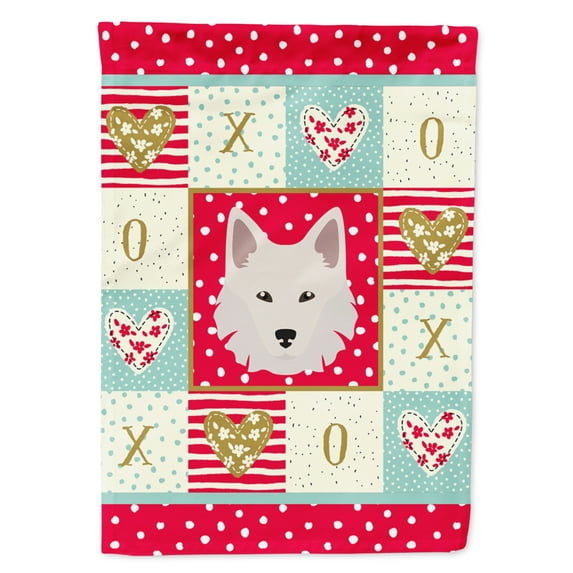 Carolines Treasures CK5194CHF Danish Spitz Love Flag Canvas House Size Large multicolor