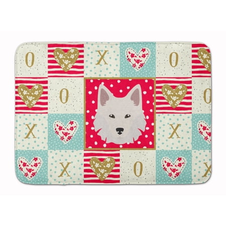Carolines Treasures CK5194RUG 19 x 27 in. Danish Spitz Love Machine Washable Memory Foam Mat