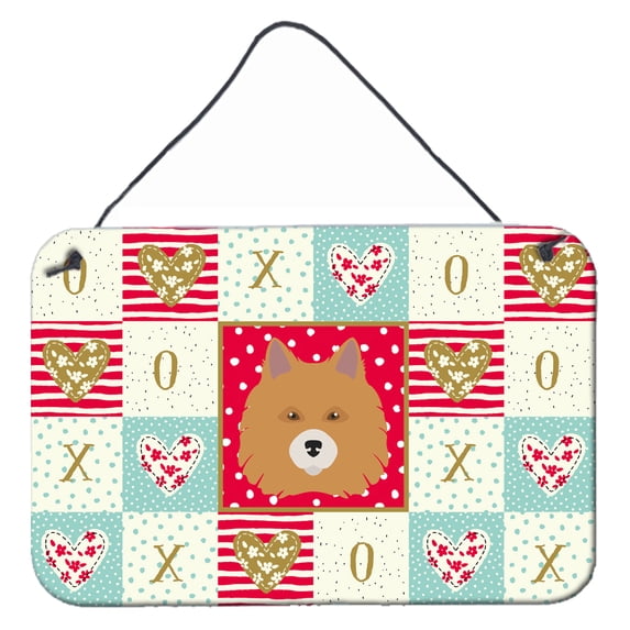 Carolines Treasures CK5196DS812 Elo Dog Love Wall or Door Hanging Prints 8x12 multicolor