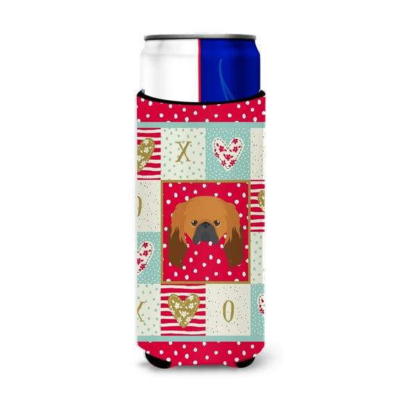 Carolines Treasures CK5225MUK Pekingese Love Ultra Hugger for slim cans Slim Can multicolor
